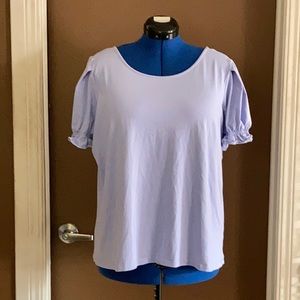 Lilac puff sleeve shirt